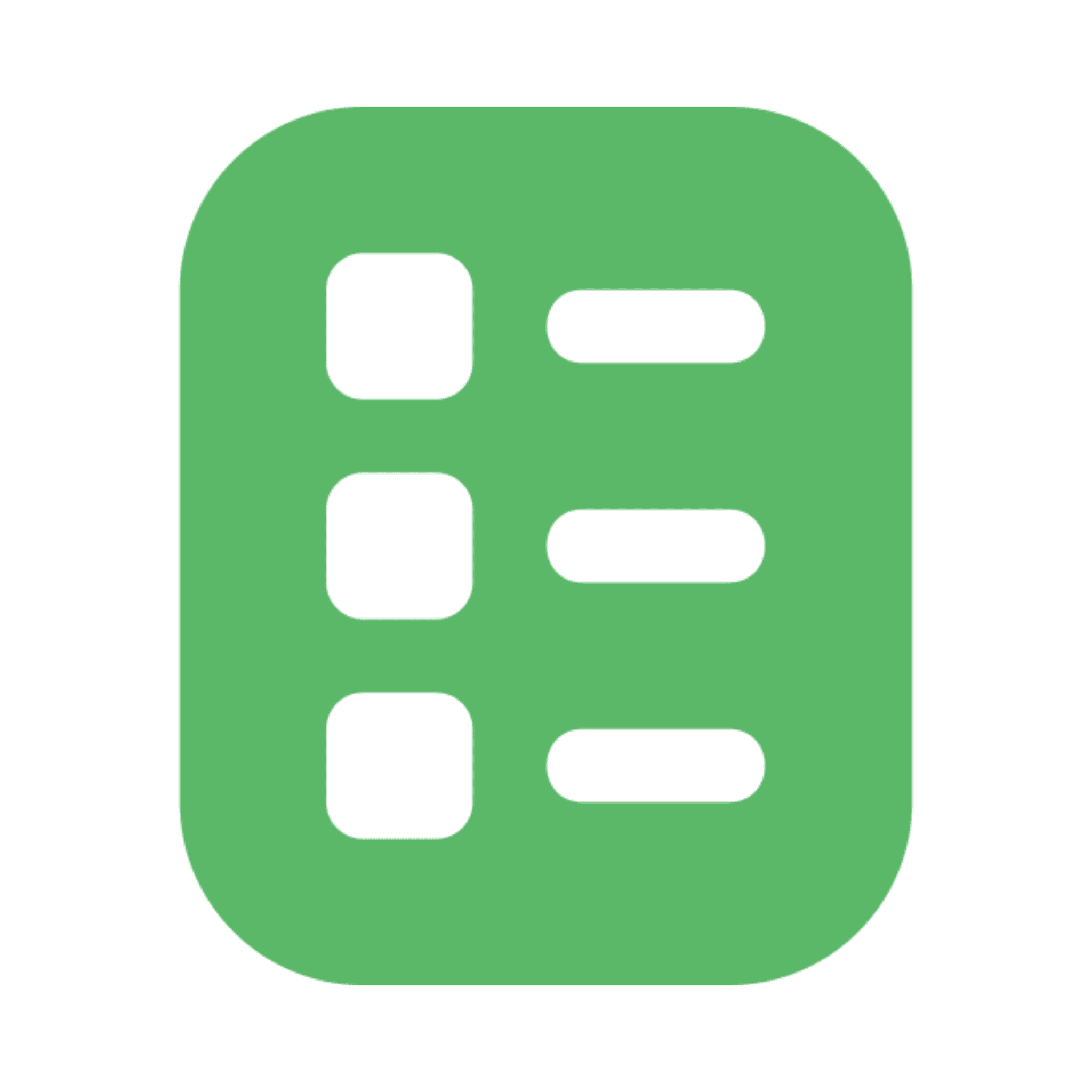 Simple green task list graphic