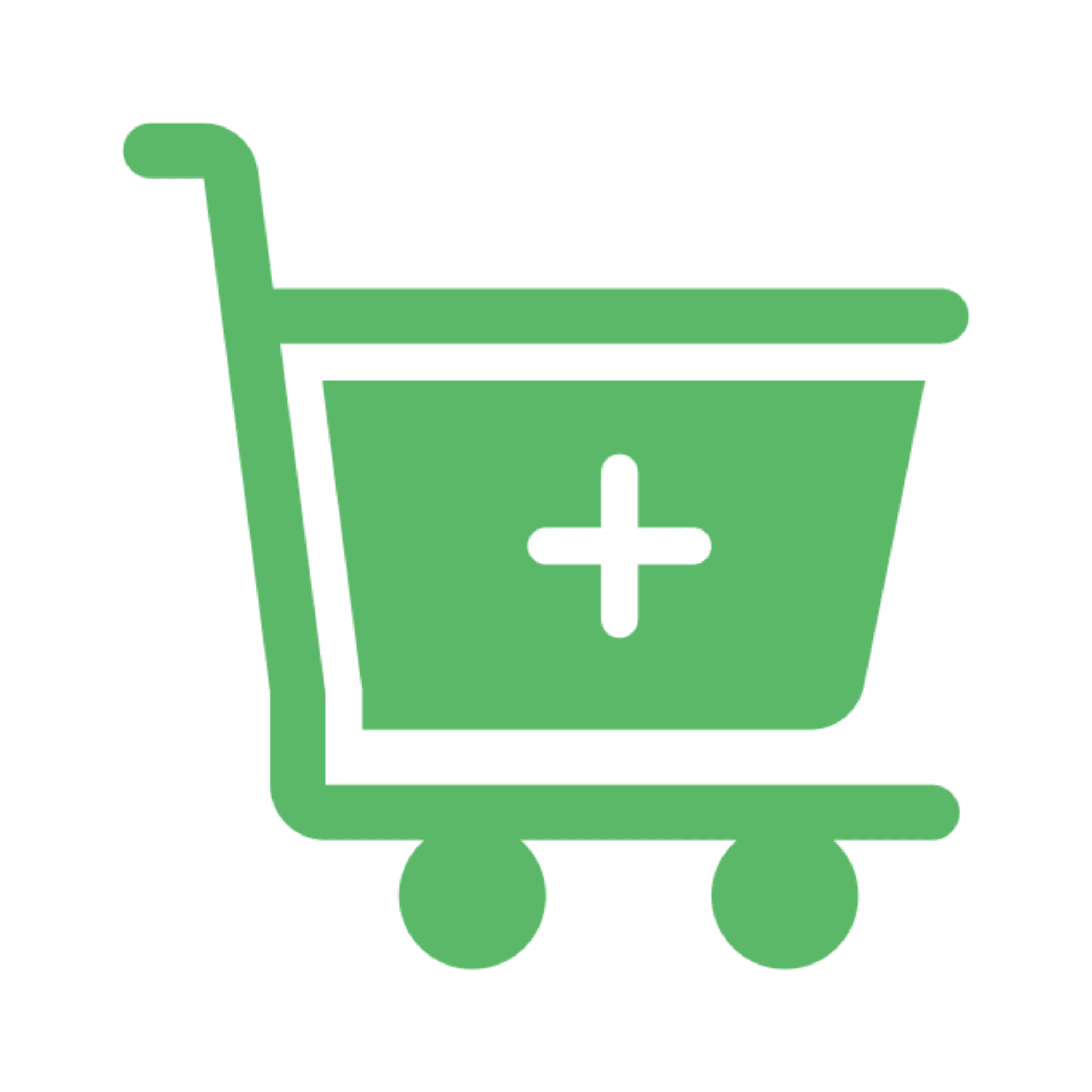 Shopping cart icon with plus sign