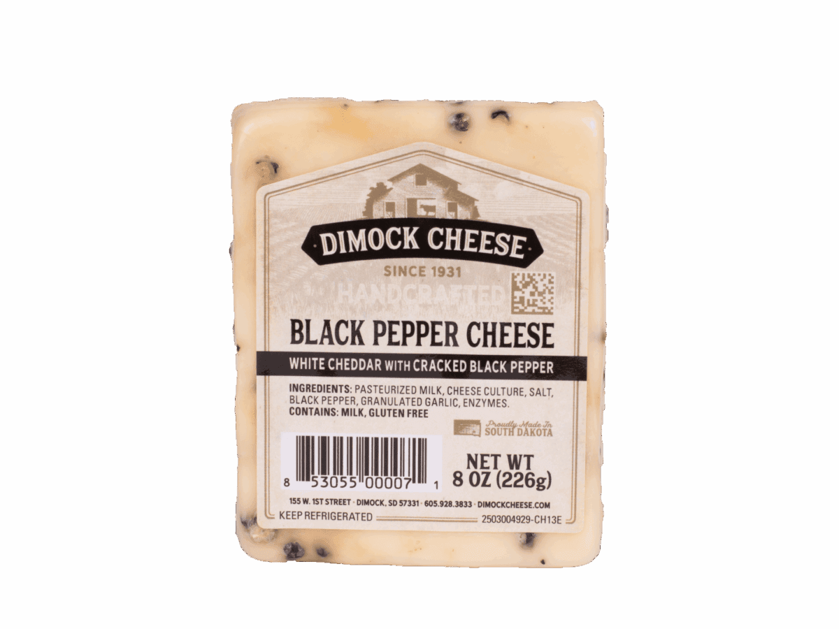 Dimock Black Pepper cheese block