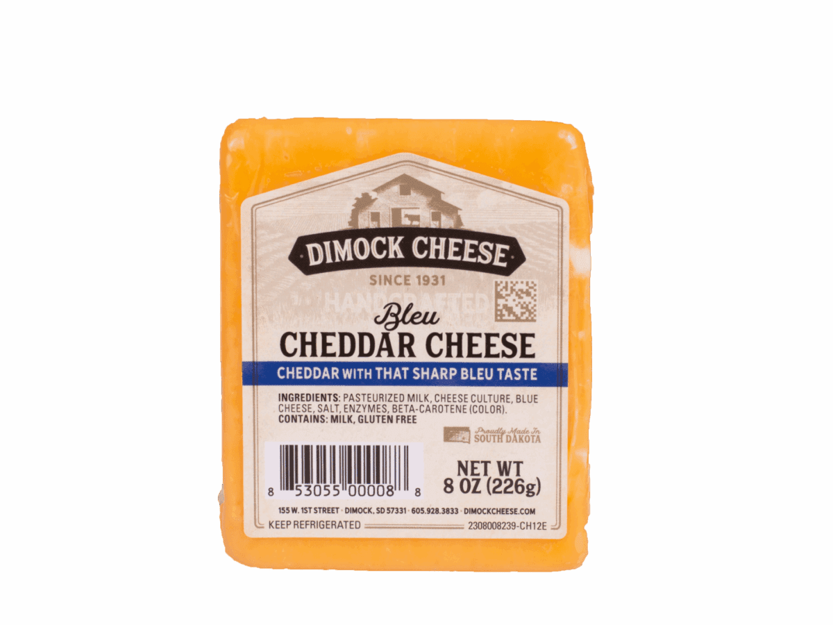 Dimock Bleu Cheddar cheese block