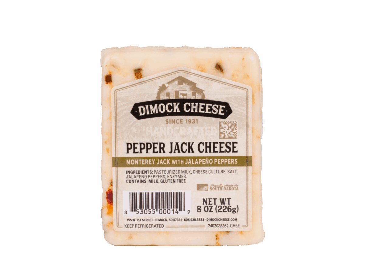 Dimock Pepper Jack cheese block