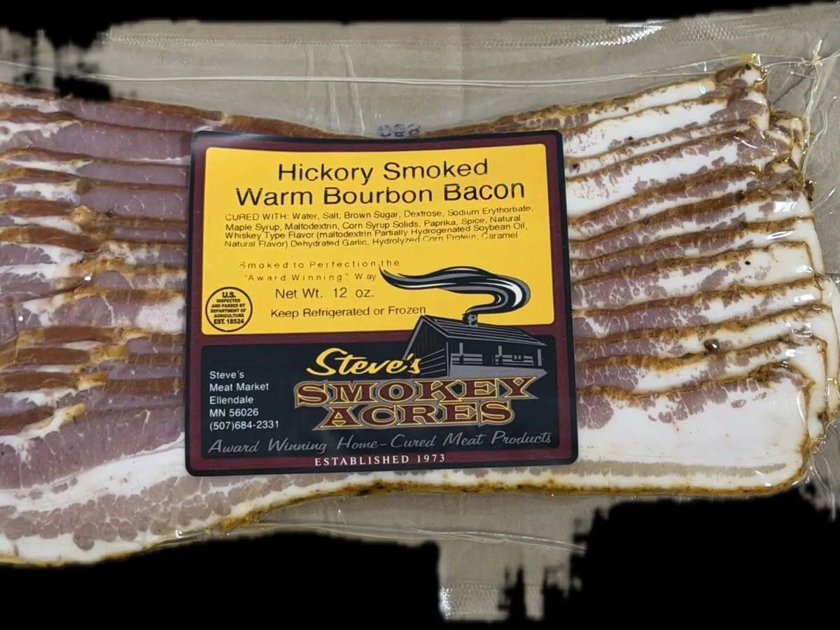 Hickory smoked bourbon bacon package