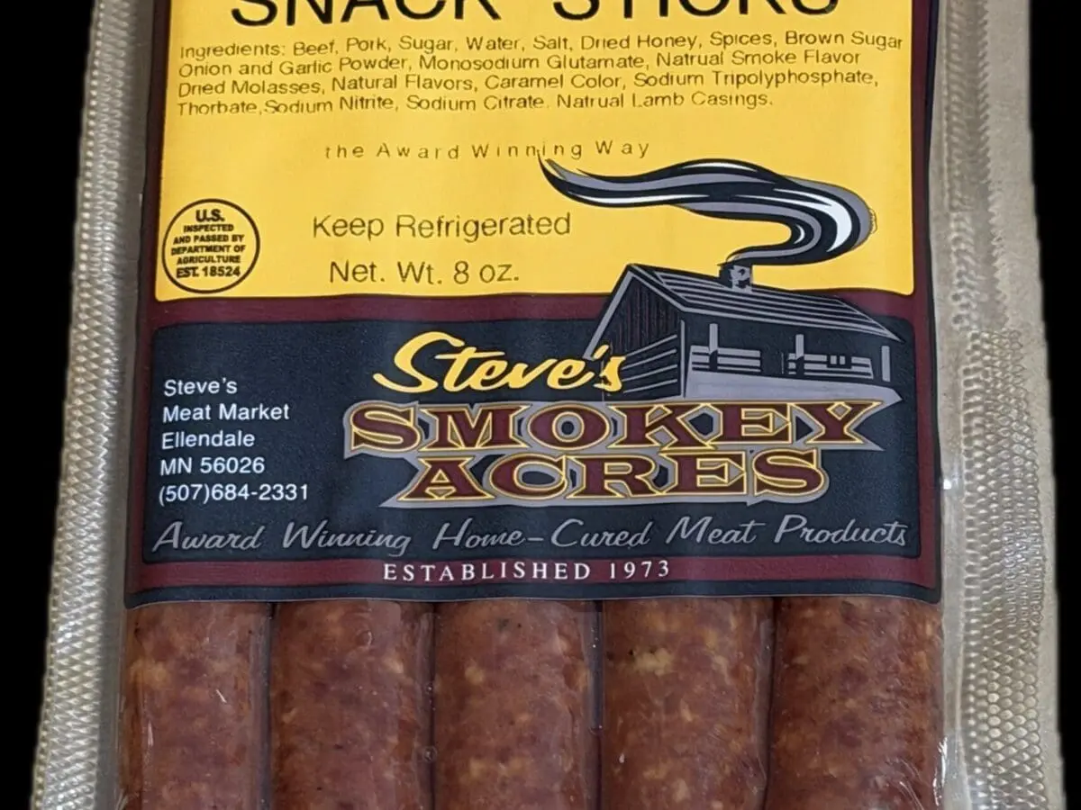 Package of Honey BBQ snack sticks