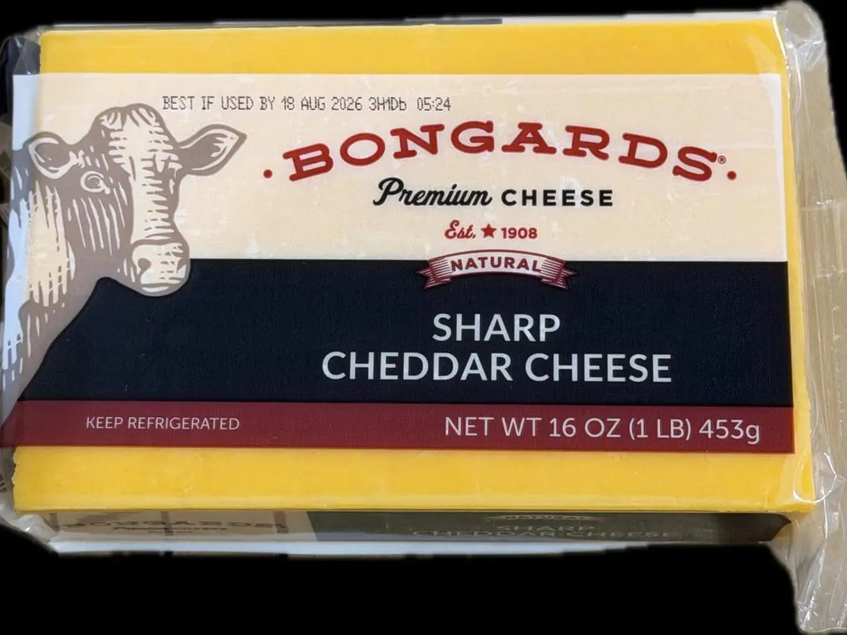Block of Bongards sharp cheddar cheese 16 oz