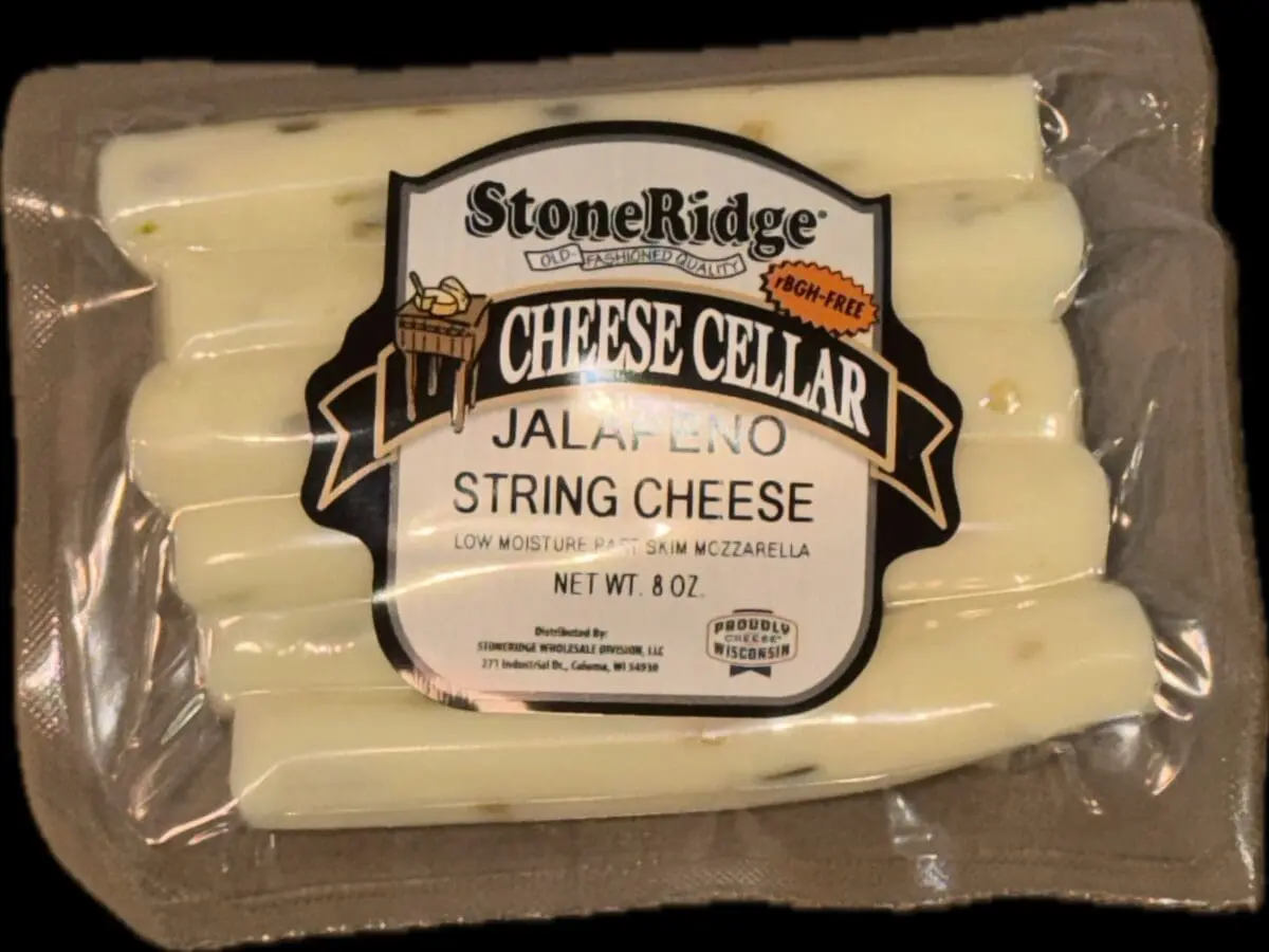 StoneRidge Cheese Cellar jalapeno string cheese