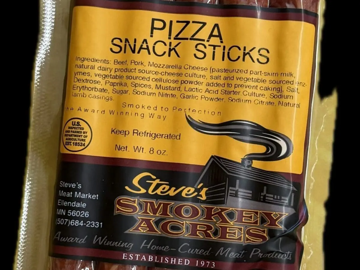 Pack of pizza snack sticks