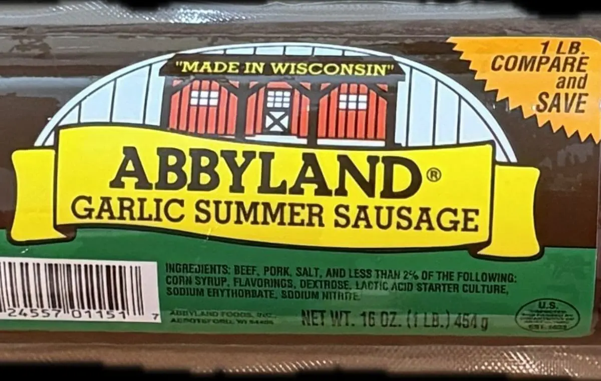 Abbyland garlic summer sausage package