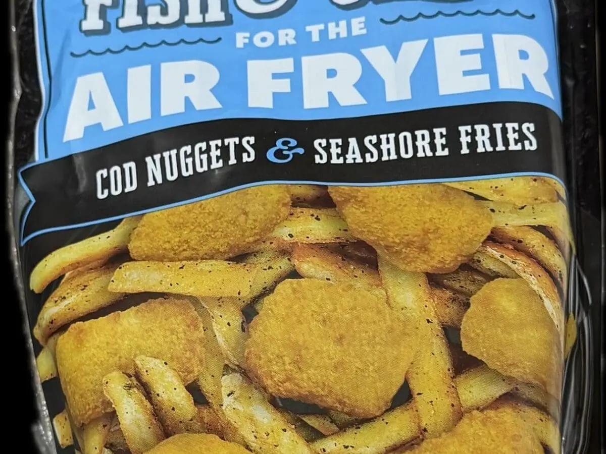 Bag of fish and chips for air fryer
