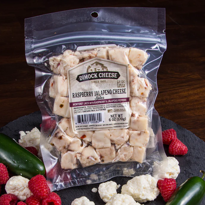 Bag of raspberry jalapeno cheese bites