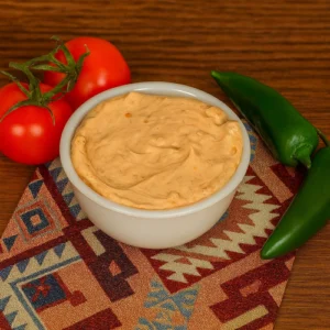 Creamy dip with tomatoes and jalapenos