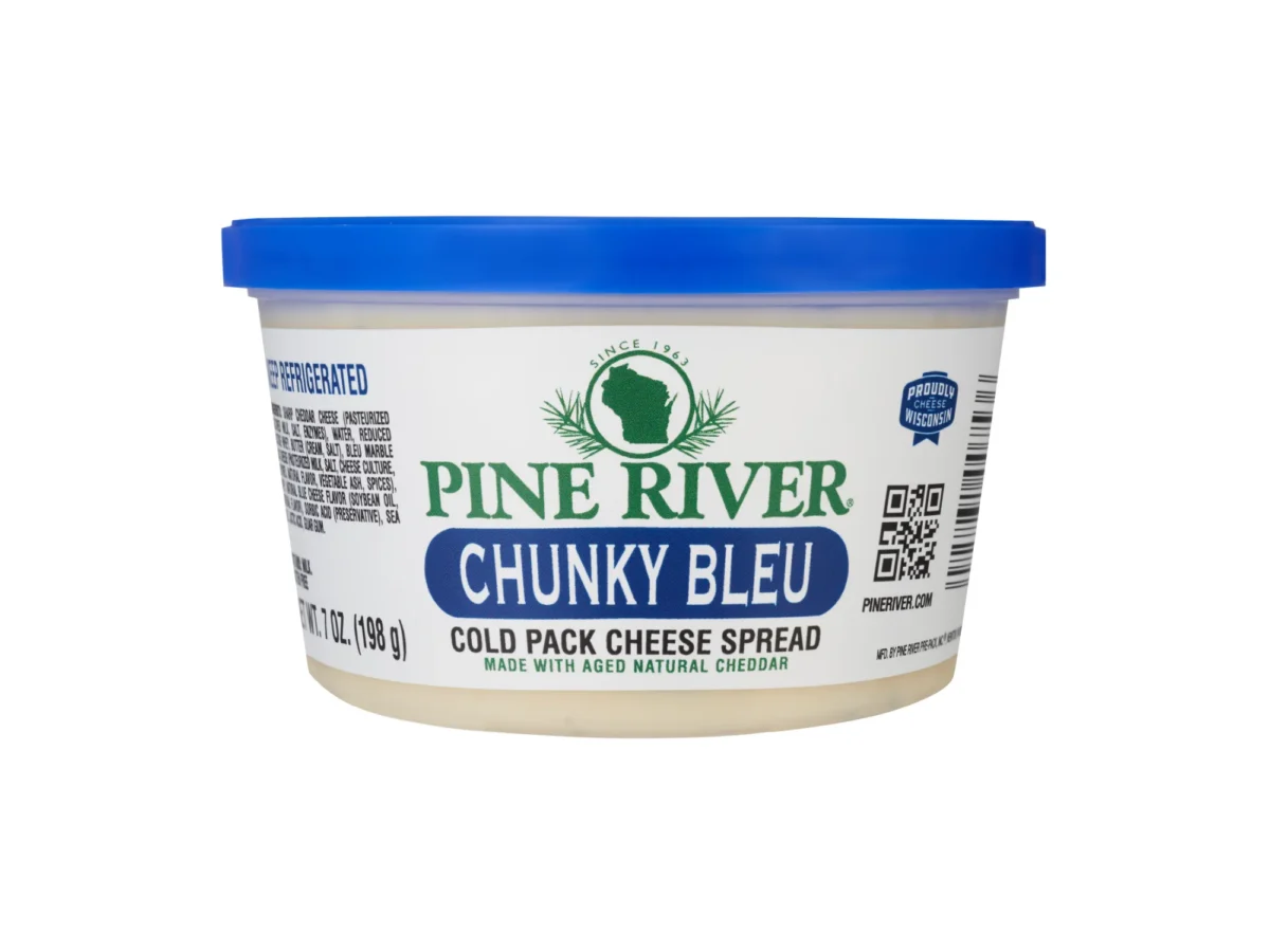 Pine River Chunky Bleu cheese spread container