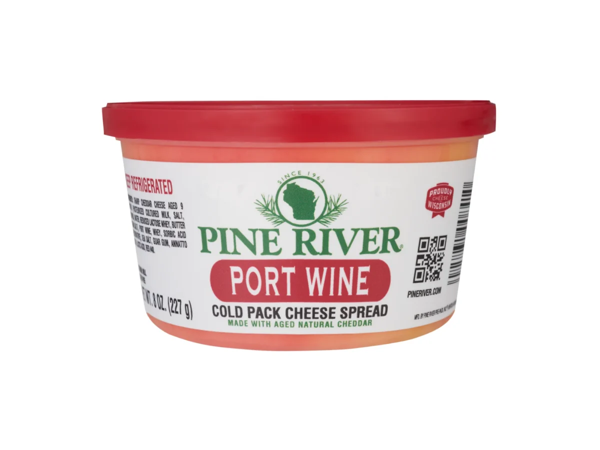 Pine River Port Wine cheese spread container